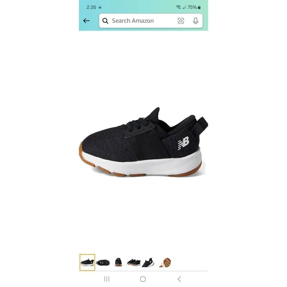 New Size 3 New Balance Black White Dynasoft Nergize V3 Slip On Athletic Sneakers